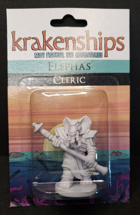 Krakenships Elphas (Loxodon) Cleric - Unpainted